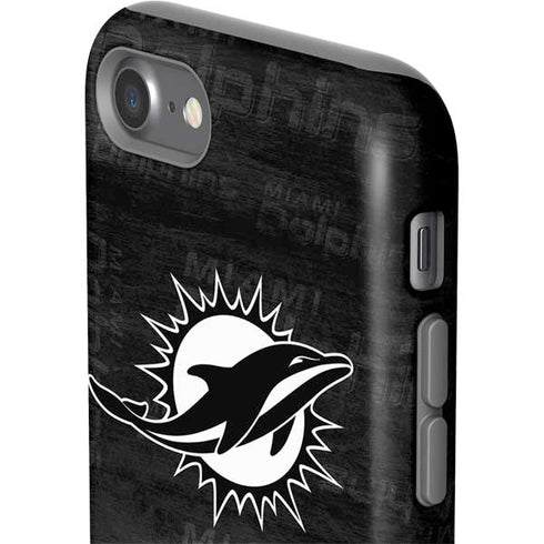 NFL Miami Dolphins Black & White iPhone SE (2nd & 3rd Gen) Pro Case