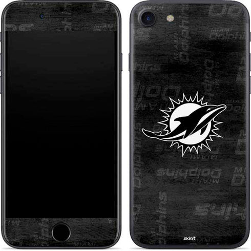 NFL Miami Dolphins Black & White iPhone SE (2nd & 3rd Gen) Skin