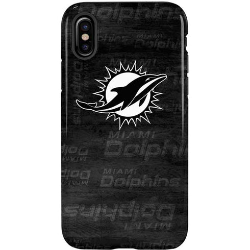 NFL Miami Dolphins Black & White iPhone X Pro Case