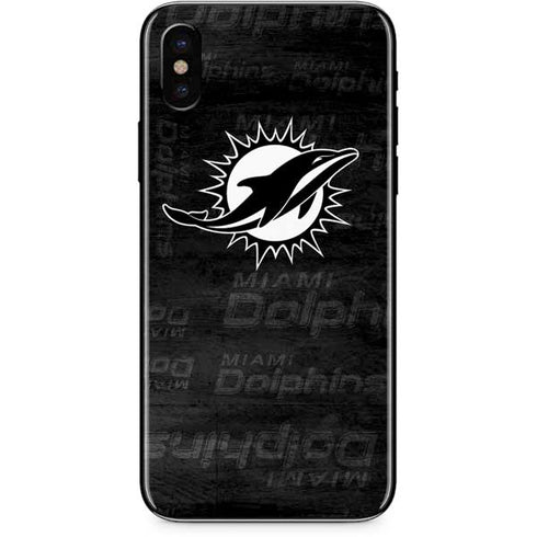NFL Miami Dolphins Black & White iPhone XS Max Skin