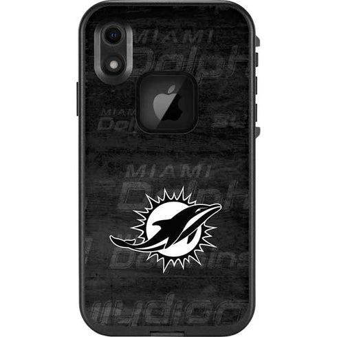 NFL Miami Dolphins Black & White LifeProof Fre iPhone Skin