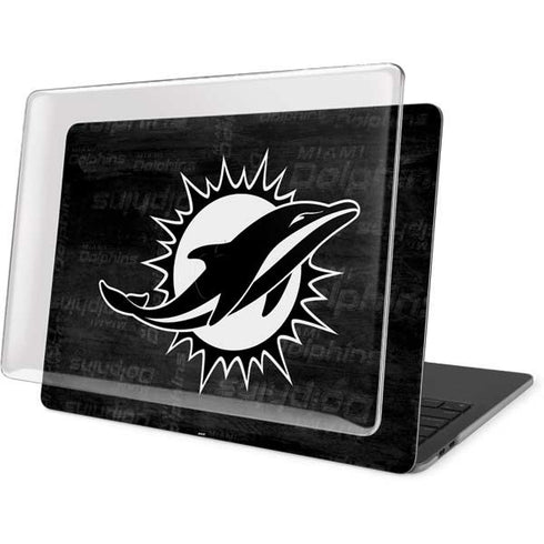 NFL Miami Dolphins Black & White MacBook Pro 13in (2020) Case plus Skin