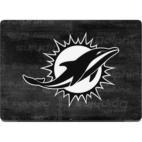 NFL Miami Dolphins Black & White MacBook Pro 14in (2021-24) Skin