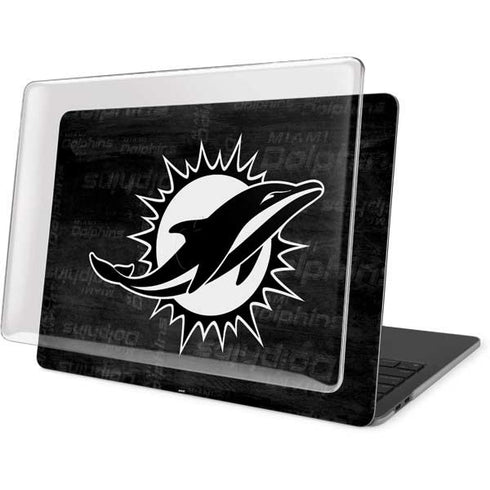 NFL Miami Dolphins Black & White MacBook Pro 15in (2016-19) Case plus Skin