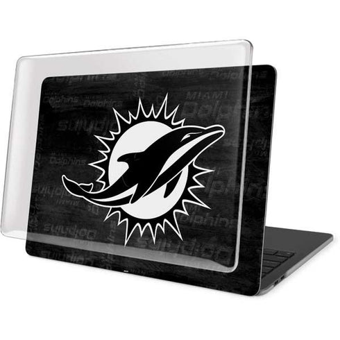 NFL Miami Dolphins Black & White MacBook Pro 16in (2019-20) Case plus Skin