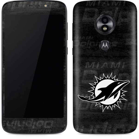 NFL Miami Dolphins Black & White Moto E5 Play Skin