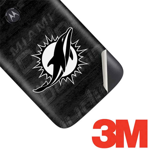 NFL Miami Dolphins Black & White Moto E5 Play Skin