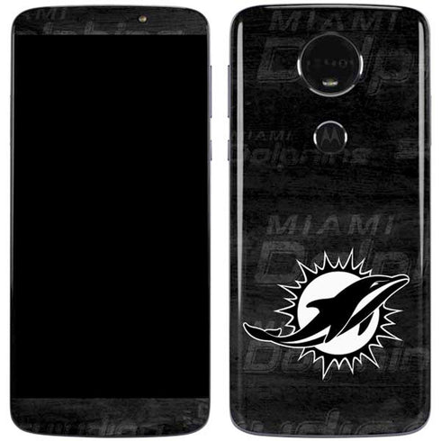 NFL Miami Dolphins Black & White Moto E5 Plus Skin