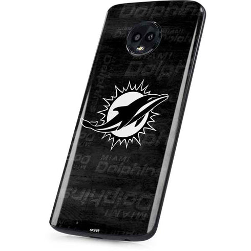 NFL Miami Dolphins Black & White Moto G6 Skin