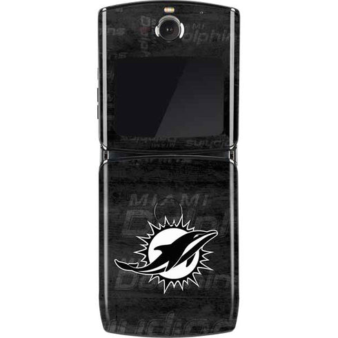 NFL Miami Dolphins Black & White Motorola RAZR Skin