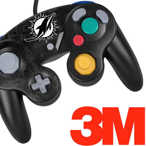 NFL Miami Dolphins Black & White Nintendo GameCube Controller Skin