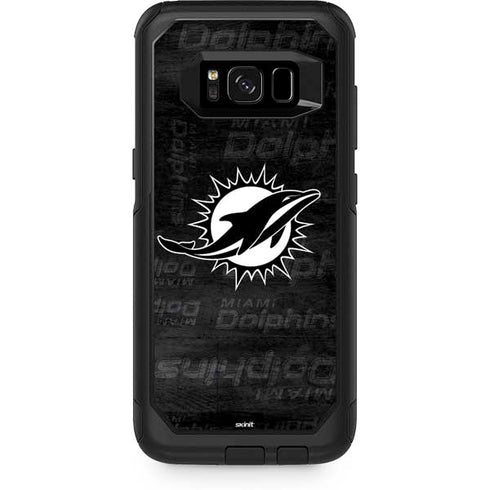 NFL Miami Dolphins Black & White Otterbox Commuter Galaxy Skin