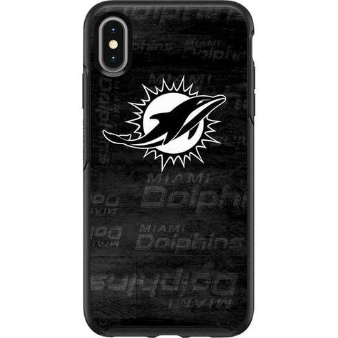 NFL Miami Dolphins Black & White Otterbox Symmetry iPhone Skin