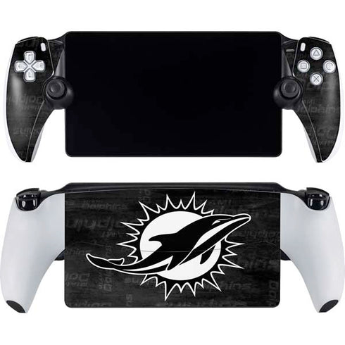 NFL Miami Dolphins Black & White PlayStation Portal Remote Player Skin