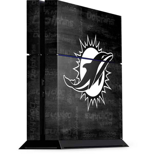 NFL Miami Dolphins Black & White PS4 Console Skin
