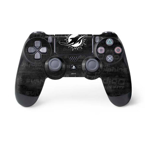 NFL Miami Dolphins Black & White PS4 Controller Skin