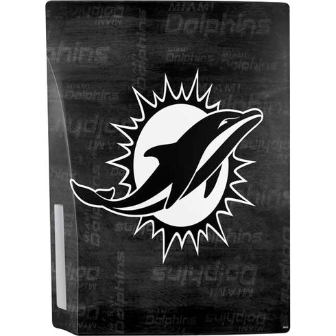 NFL Miami Dolphins Black & White PS5 Console Skin
