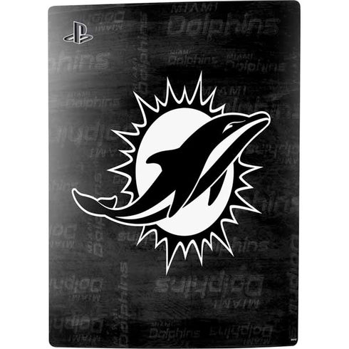 NFL Miami Dolphins Black & White PS5 Digital Edition Console Skin