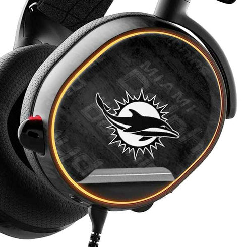 NFL Miami Dolphins Black & White SteelSeries Arctis 5 Skin