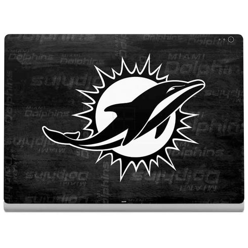 NFL Miami Dolphins Black & White Surface Book 2 13.5in Skin