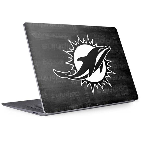 NFL Miami Dolphins Black & White Surface Laptop 3 13.5in Skin