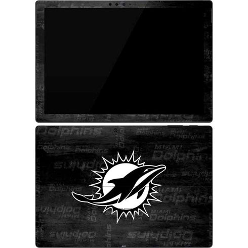 NFL Miami Dolphins Black & White Surface Pro 7 Skin