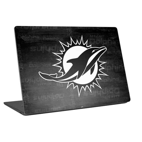 NFL Miami Dolphins Black & White Universal Laptop 11in (8.8 x 6.2in) Skin
