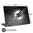 NFL Miami Dolphins Black & White Universal Laptop 12in (9.8 x 6.8in) Skin