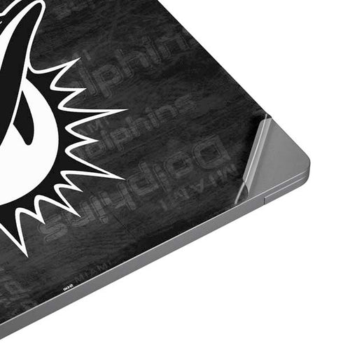NFL Miami Dolphins Black & White Universal Laptop 15in (12.2 x 8.8in) Skin