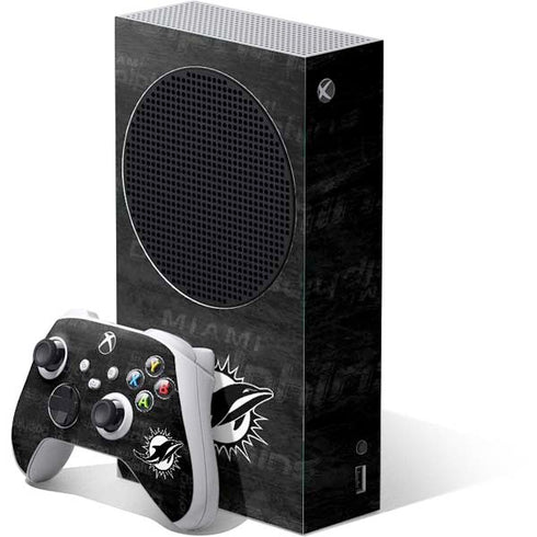 NFL Miami Dolphins Black & White Xbox Series S Skins