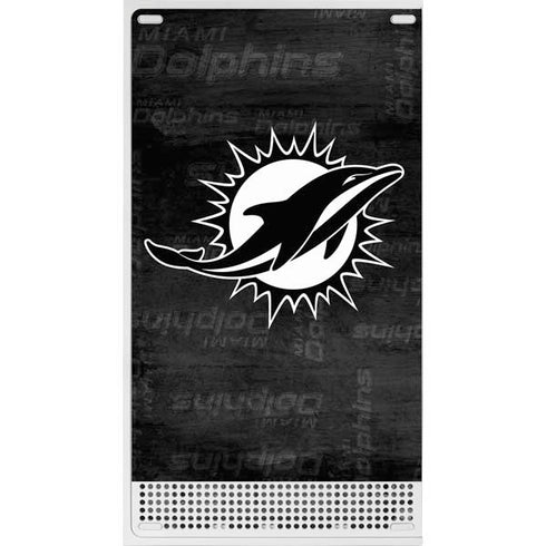 NFL Miami Dolphins Black & White Xbox Series S Skins