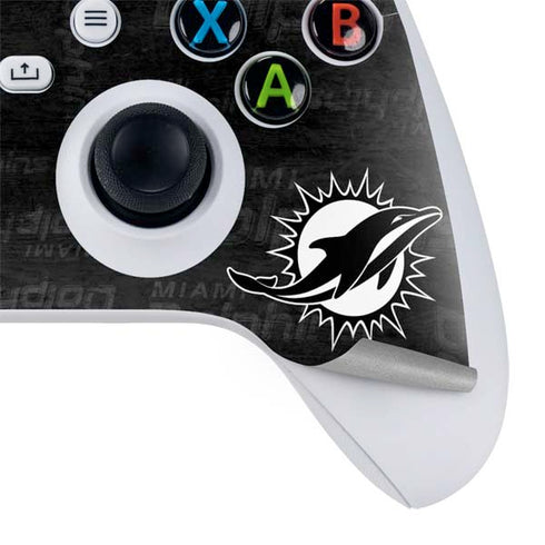 NFL Miami Dolphins Black & White Xbox Series S Skins