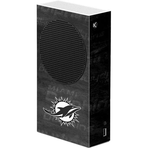 NFL Miami Dolphins Black & White Xbox Series S Console Skin