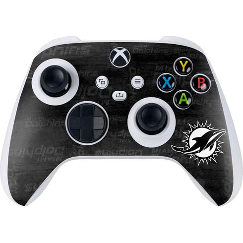 NFL Miami Dolphins Black & White Xbox Series S Controller Skin