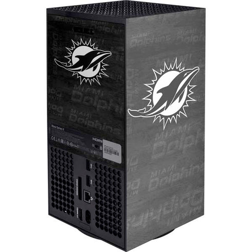 NFL Miami Dolphins Black & White Xbox Series X Console Skin