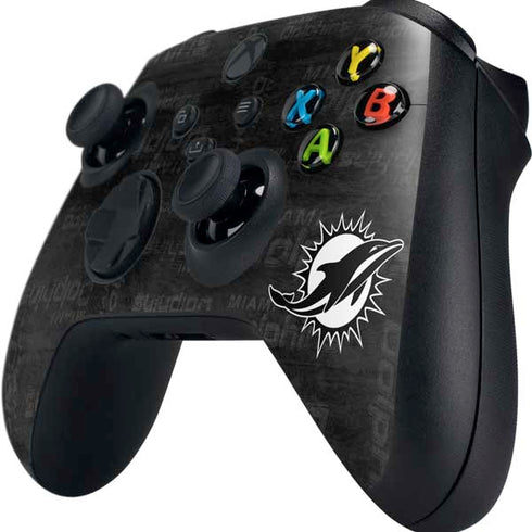 NFL Miami Dolphins Black & White Xbox Series X Controller Skin