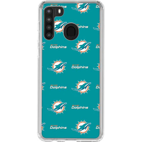 NFL Miami Dolphins Blitz Series Galaxy A21 Clear Case
