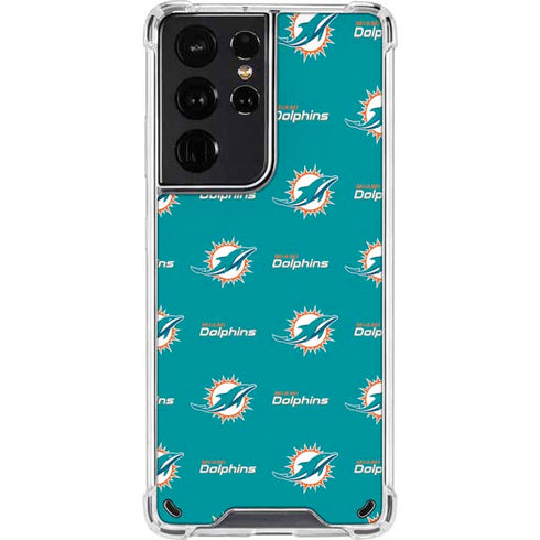 NFL Miami Dolphins Blitz Series Galaxy S21 Ultra 5G Clear Case