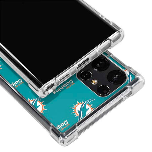 NFL Miami Dolphins Blitz Series Galaxy S22 Ultra Clear Case