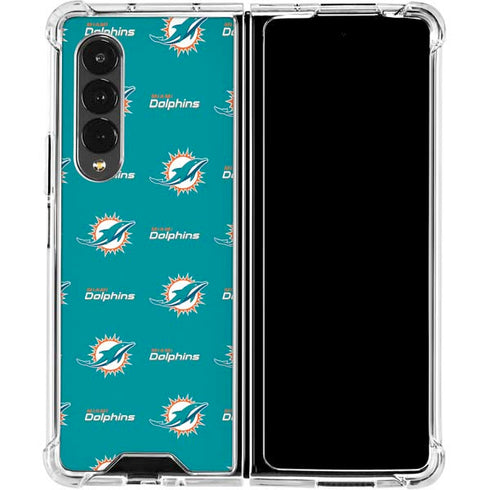NFL Miami Dolphins Blitz Series Galaxy Z Fold4 5G Clear Case