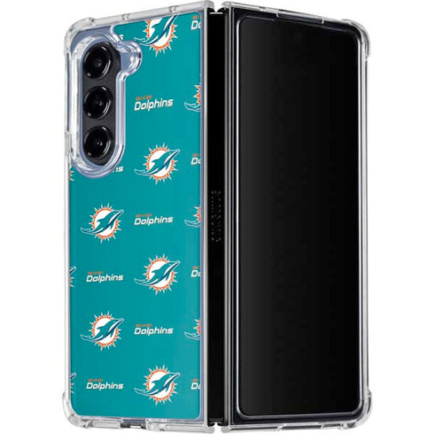 NFL Miami Dolphins Blitz Series Galaxy Z Fold5 5G Clear Case