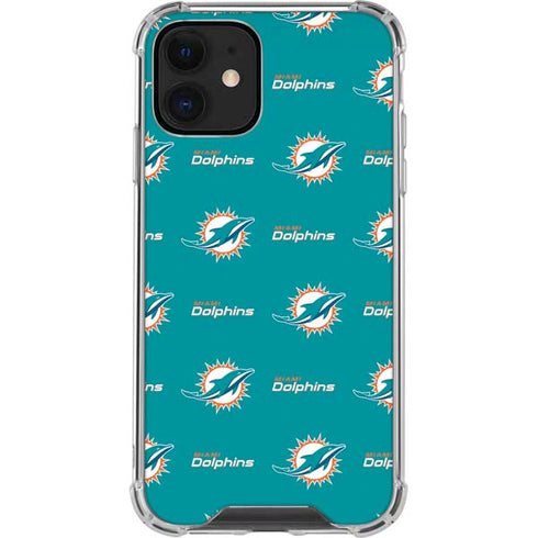 NFL Miami Dolphins Blitz Series iPhone 12 Mini Clear Case