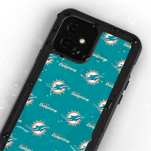 NFL Miami Dolphins Blitz Series iPhone 12 Mini Waterproof Case