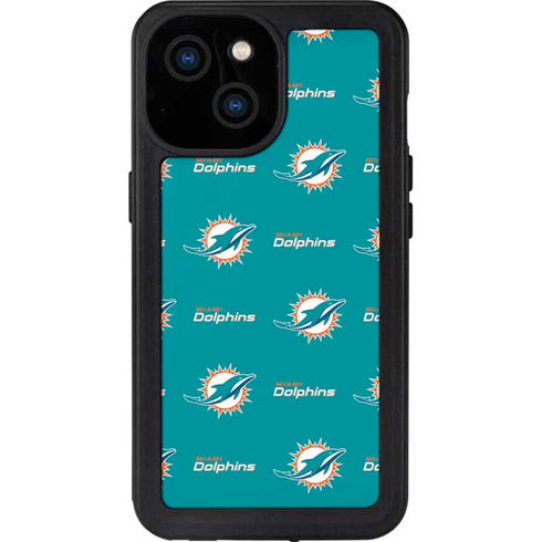 NFL Miami Dolphins Blitz Series iPhone 13 Mini Waterproof Case