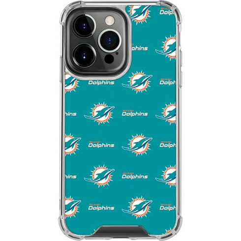 NFL Miami Dolphins Blitz Series iPhone 13 Pro Clear Case