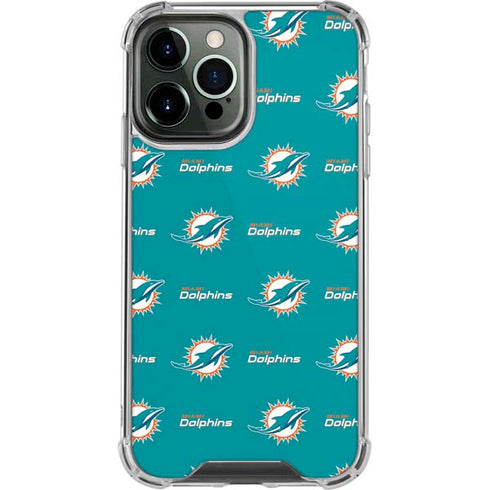 NFL Miami Dolphins Blitz Series iPhone 13 Pro Max Clear Case