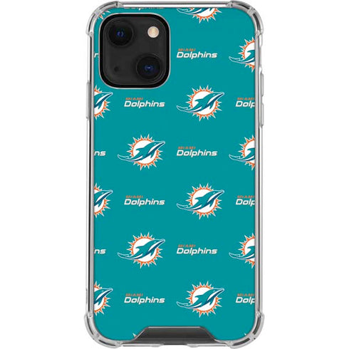 NFL Miami Dolphins Blitz Series iPhone 15 Plus Clear Case