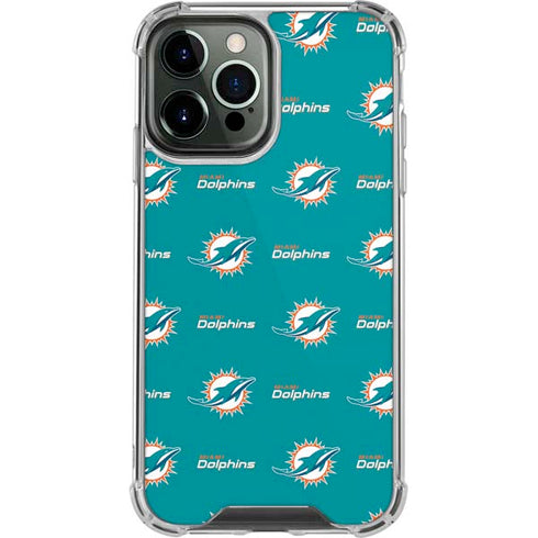 NFL Miami Dolphins Blitz Series iPhone 14 Pro Max Clear Case