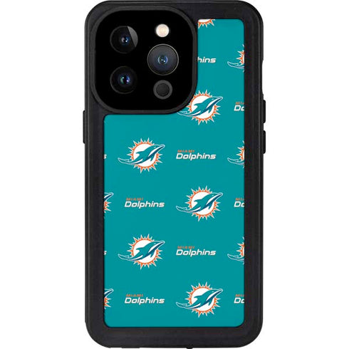 NFL Miami Dolphins Blitz Series iPhone 14 Pro Waterproof Case