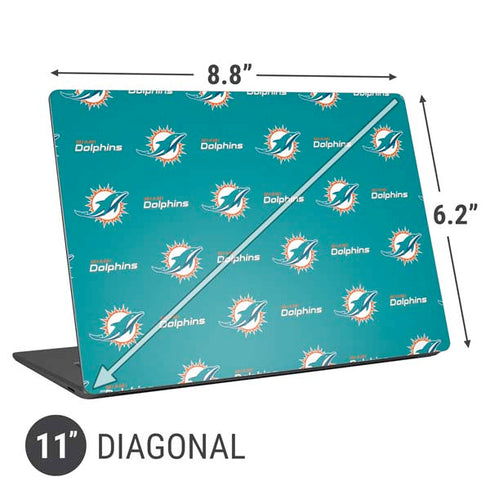 NFL Miami Dolphins Blitz Series Universal Laptop 11in (8.8 x 6.2in) Skin
